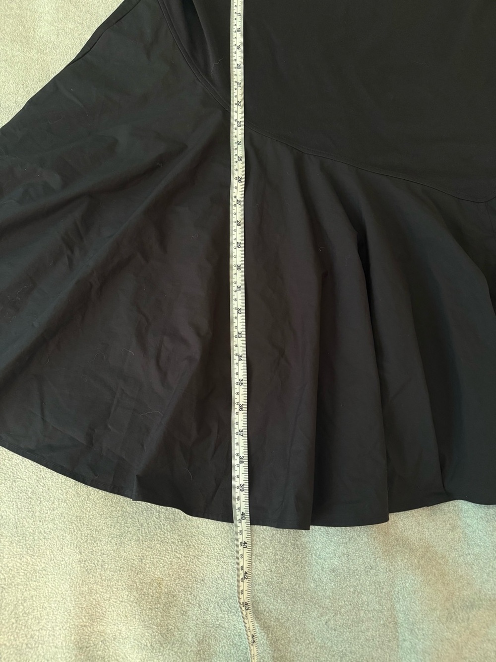 COS Asymmetric Mini T Shirt Dress Size M Black Mixed Media Minimalist Oversized - Picture 14 of 15